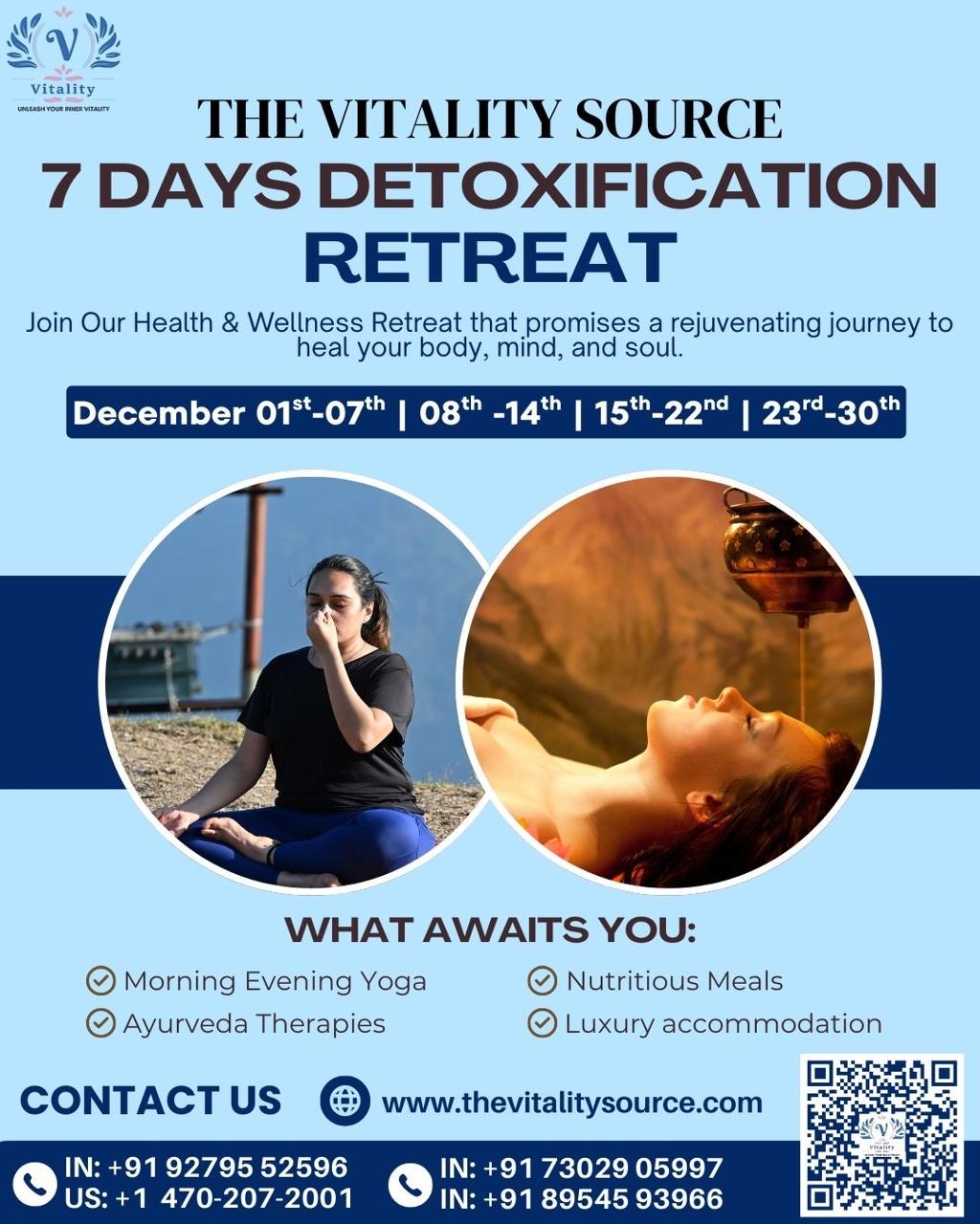 7 days - Vitality Detoxification Retreat