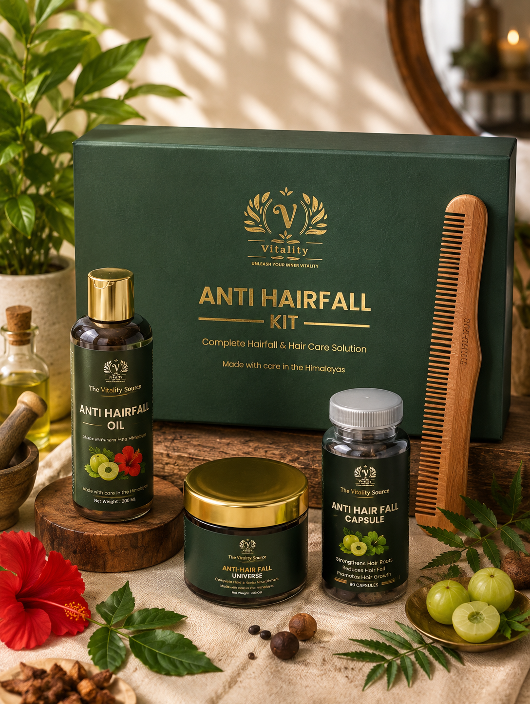 Anti Hairfall Kit - 100% Organic